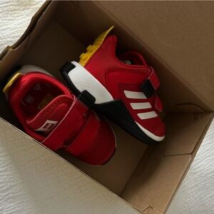 Adidas Lego toddler 6 1/2  Red and Yellow Sneakers